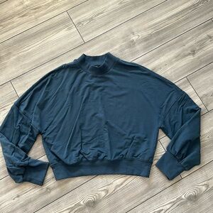 Fabletics Blue Long sleeve crop top. NWOT
